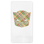 Golfer's Plaid Guest Napkins - Full Color - Embossed Edge (Personalized)