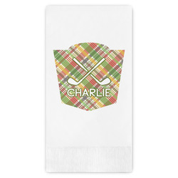 Golfer's Plaid Guest Paper Towels - Full Color (Personalized)