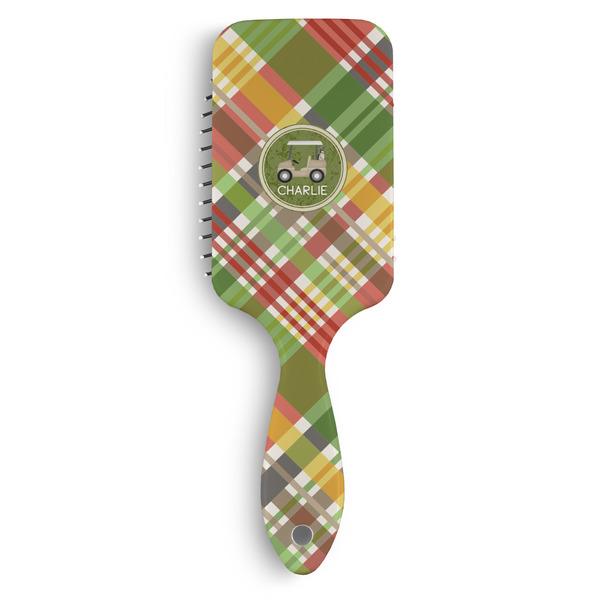 Custom Golfer's Plaid Hair Brushes (Personalized)