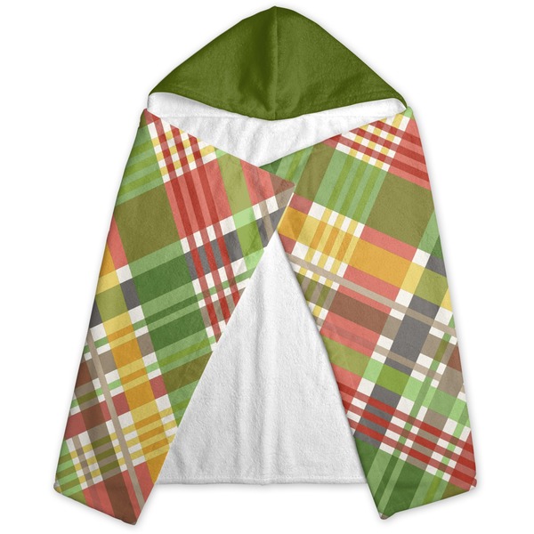 Golfer's Plaid Hooded Towel - Folded