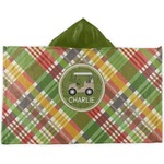 Golfer's Plaid Kids Hooded Towel (Personalized)