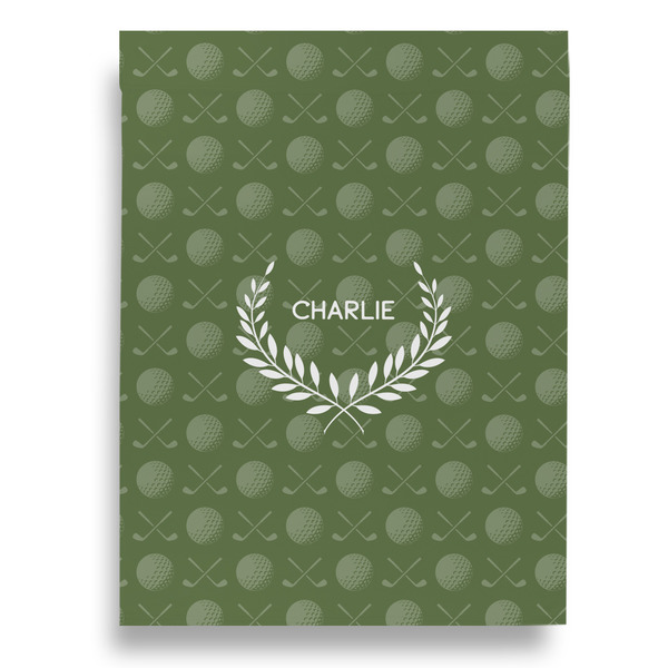 Golfer's Plaid House Flags - Double Sided - BACK