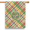 Golfer's Plaid 28" House Flag (Personalized)