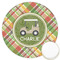 Golfer's Plaid Icing Circle - Large - Front