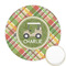 Golfer's Plaid Printed Cookie Topper - Round (Personalized)