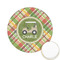 Golfer's Plaid Printed Cookie Topper - 2.15" (Personalized)