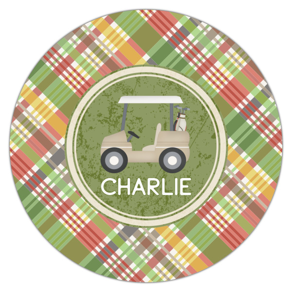 Golfer's Plaid Icing Circle - Small - Single