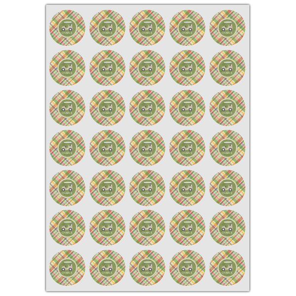 Golfer's Plaid Icing Circle - XSmall - Set of 35