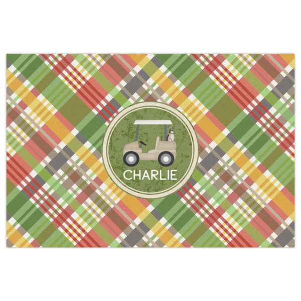 Golfer's Plaid Indoor / Outdoor Rug - 2'x3' - Front Flat