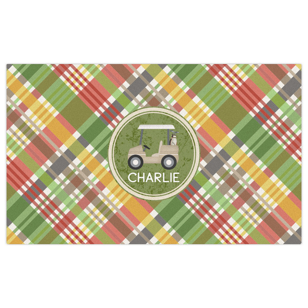 Golfer's Plaid Indoor / Outdoor Rug - 3'x5' - Front Flat