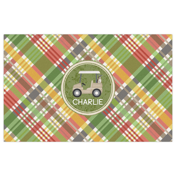 Golfer's Plaid Indoor / Outdoor Rug - 5'x8' - Front Flat