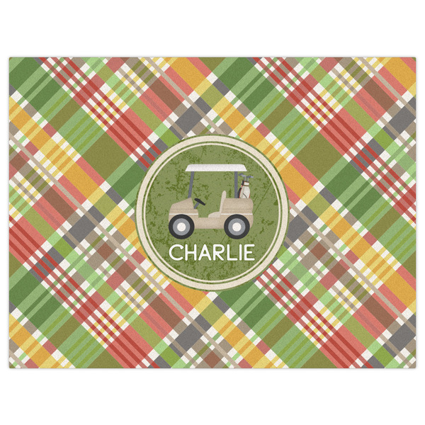 Golfer's Plaid Indoor / Outdoor Rug - 6'x8' - Front Flat