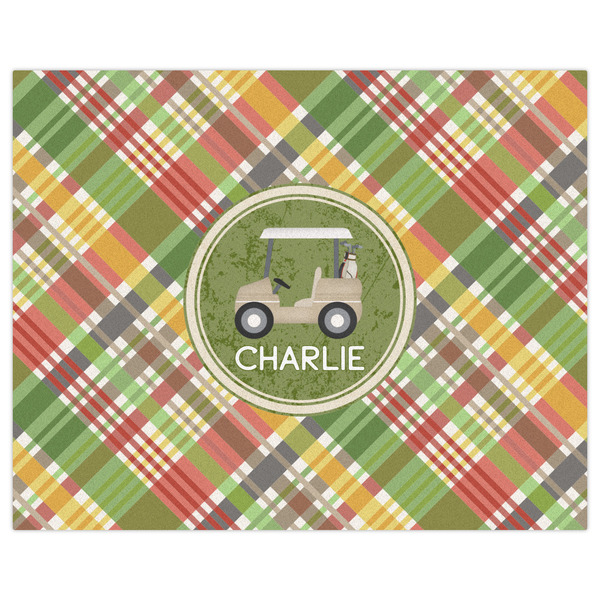 Golfer's Plaid Indoor / Outdoor Rug - 8'x10' - Front Flat