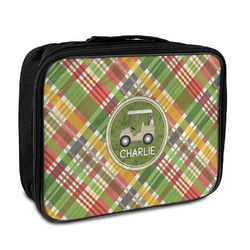 Golfer's Plaid Insulated Lunch Bag (Personalized)