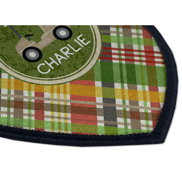 Golfer's Plaid Iron on Shield 3 Detail