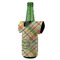 Golfer's Plaid Jersey Bottle Cooler - ANGLE (on bottle)