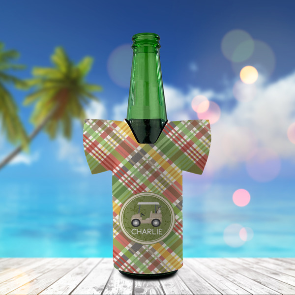 Golfer's Plaid Jersey Bottle Cooler - LIFESTYLE