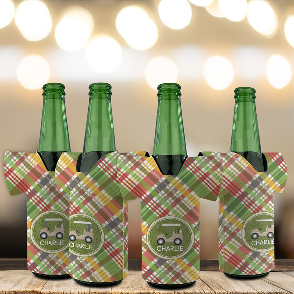 Golfer's Plaid Jersey Bottle Cooler - Set of 4 - LIFESTYLE