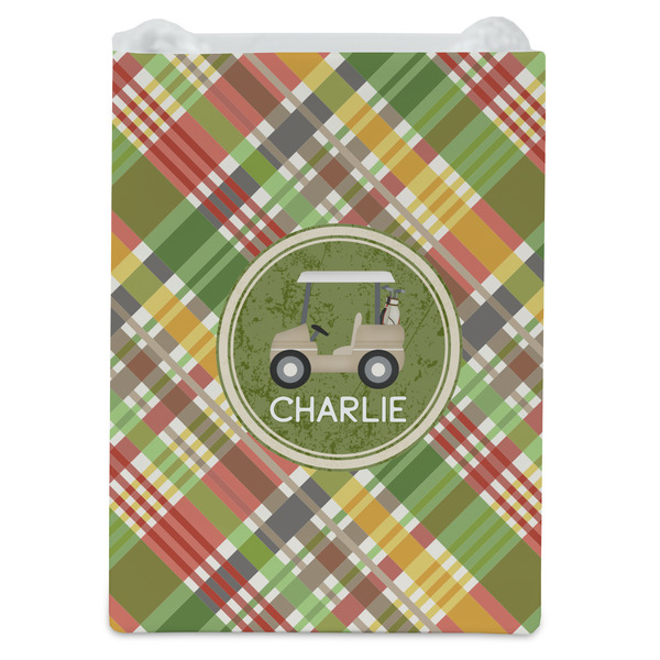 Golfer's Plaid Jewelry Gift Bag - Matte - Front