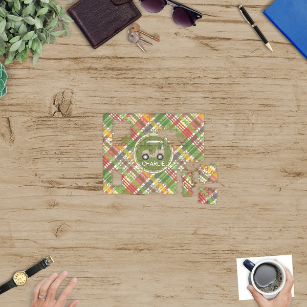 Golfer's Plaid Jigsaw Puzzle 110 Piece - In Context