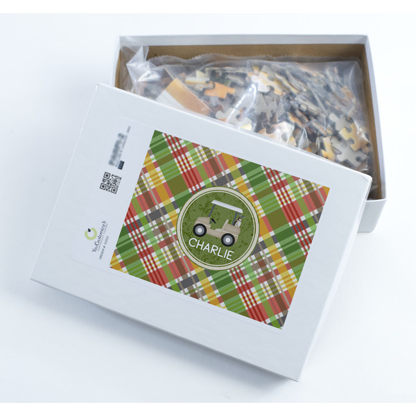 Golfer's Plaid Jigsaw Puzzle 252 Piece - Box