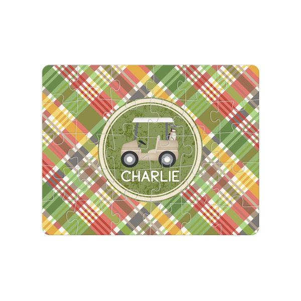 Custom Golfer's Plaid Jigsaw Puzzles (Personalized)