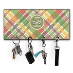 Golfer's Plaid Key Hanger w/ 4 Hooks w/ Graphics and Text