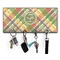 Golfer's Plaid Key Hanger w/ 4 Hooks & Keys