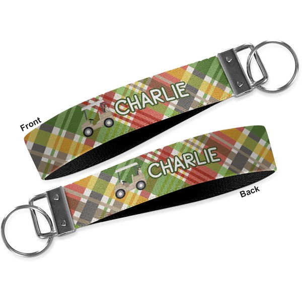 Golfer's Plaid Key-chain - Metal and Nylon - Front and Back