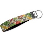 Golfer's Plaid Webbing Keychain Fob - Small (Personalized)
