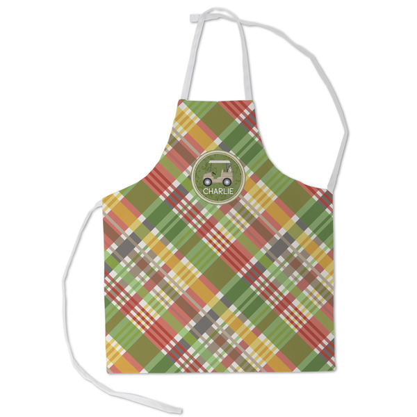 Custom Golfer's Plaid Kid's Apron - Small (Personalized)