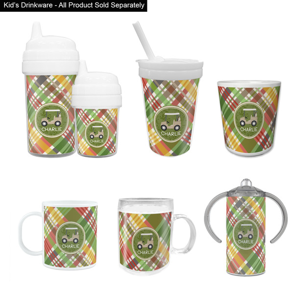 Golfer's Plaid Kid's Drinkware - Customized & Personalized