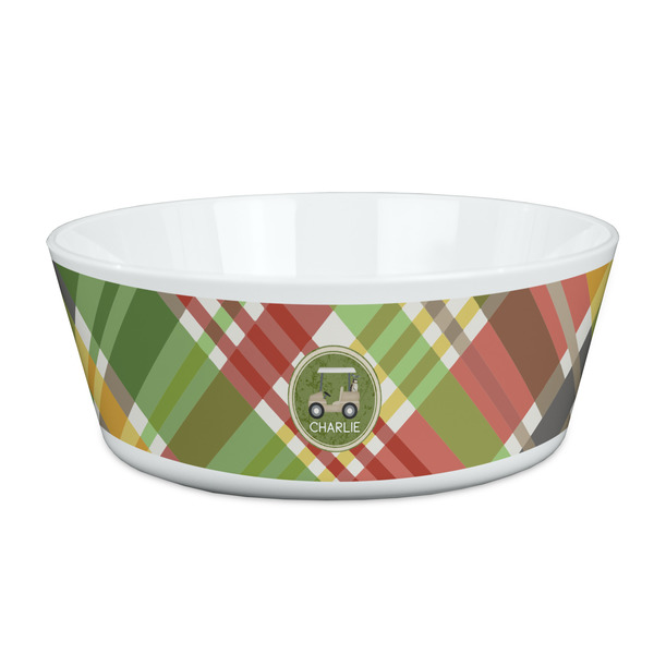 Custom Golfer's Plaid Kid's Bowl (Personalized)