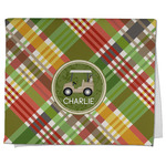 Golfer's Plaid Kitchen Towel - Poly Cotton w/ Name or Text