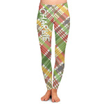 Golfer's Plaid Ladies Leggings - Extra Small (Personalized)