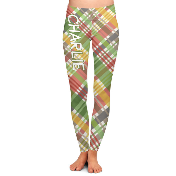 Custom Golfer's Plaid Ladies Leggings - Extra Small (Personalized)