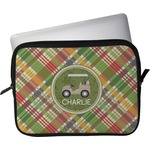 Golfer's Plaid Laptop Sleeve / Case - 13" (Personalized)
