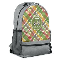 Golfer's Plaid Backpack - Grey (Personalized)