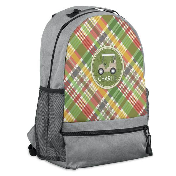 Custom Golfer's Plaid Backpack (Personalized)