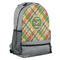 Golfer's Plaid Large Backpack - Gray - Angled View
