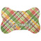 Golfer's Plaid Bone Shaped Dog Food Mat (Large) (Personalized)