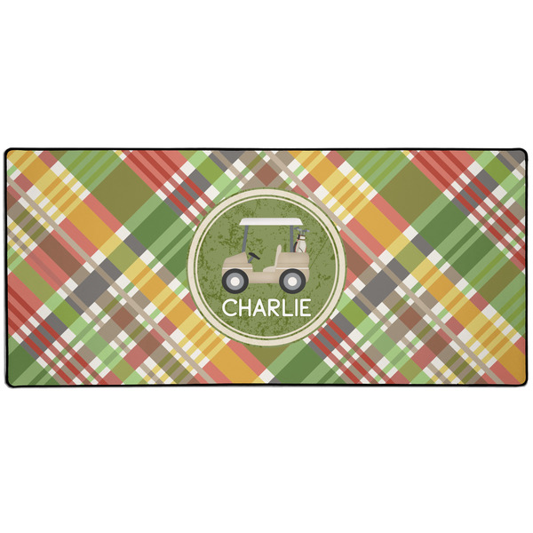 Custom Golfer's Plaid Gaming Mouse Pad (Personalized)