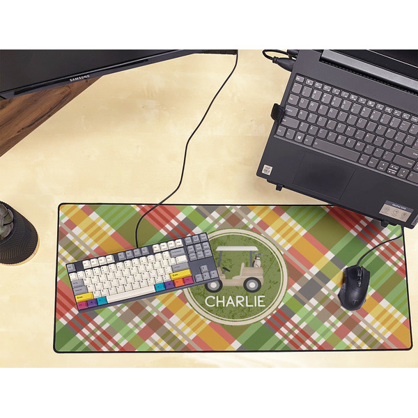 Golfer's Plaid Large Gaming Mats - LIFESTYLE