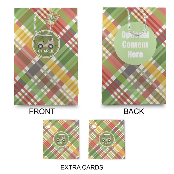 Golfer's Plaid Large Gift Bag - Approval