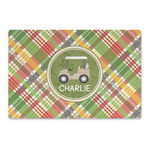 Golfer's Plaid Large Rectangle Car Magnet (Personalized)