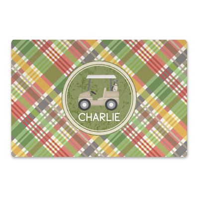 Golfer's Plaid Large Rectangle Car Magnet (Personalized)