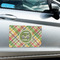 Golfer's Plaid Large Rectangle Car Magnets- In Context