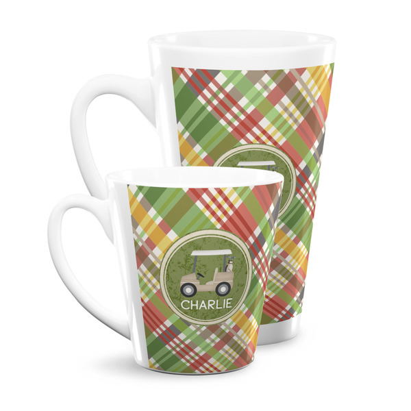 Golfer's Plaid Latte Mugs Main