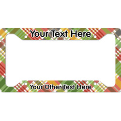 Golfer's Plaid License Plate Frame - Style A (Personalized)