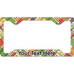 Golfer's Plaid License Plate Frame - Style C (Personalized)